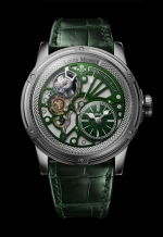LOUIS MOINET TEMPOGRAPH CHROME GREEN REF. LM-50.10.31 20-SECONDS RETROGRADE SELF-WINDING CAL. LM50