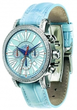 GIO MONACO One o One Maranello 278 Sky Blue - Diamonds: 1.28 Carat - Automatic Chronograph Valjoux 7753