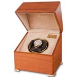 WATCH WINDERS Rapport London Est. 1898 W111 - PERPETUA II SATIN WALNUT MONO WATCH WINDER