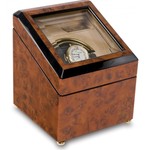 WATCH WINDERS Rapport London Est. 1898 W231 - Optima Walnut Burr Mono watch winder