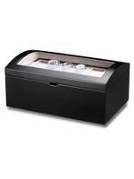 WATCH BOXES Rothenschild Exclusive-Line 24 compartment (black satin finish & creme velvet interior) RS-5038-BK