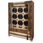 WATCH WINDERS Rapport London Est. 1898 W529 PARAMOUNT AGED WALNUT NINE WATCH CABINET