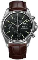 GLYCINE COMBAT CLASSIC CHRONOGRAPH Ref. GL0118 steel black sun ray