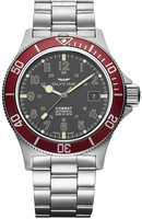 GLYCINE COMBAT SUB 42 ALLIANCE Ref. GL0078 automatic, grey dial & red bezel, steel bracelet 20ATM