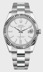 ROLEX DATEJUST 41mm Ref. 126334-0009 white dial, steel-white gold case, automatic caliber 3235, chronometer